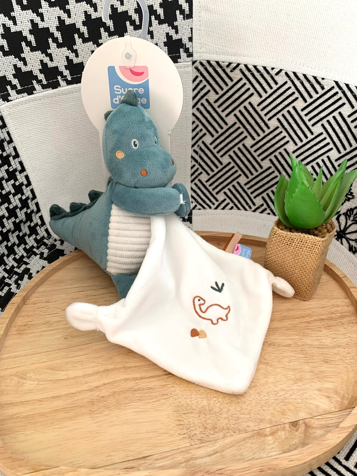 Doudou mouchoir Dinosaure Sucre d’Orge