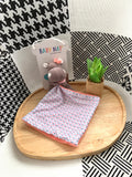 Doudou mouchoir Hippopotame rose BABY NAT