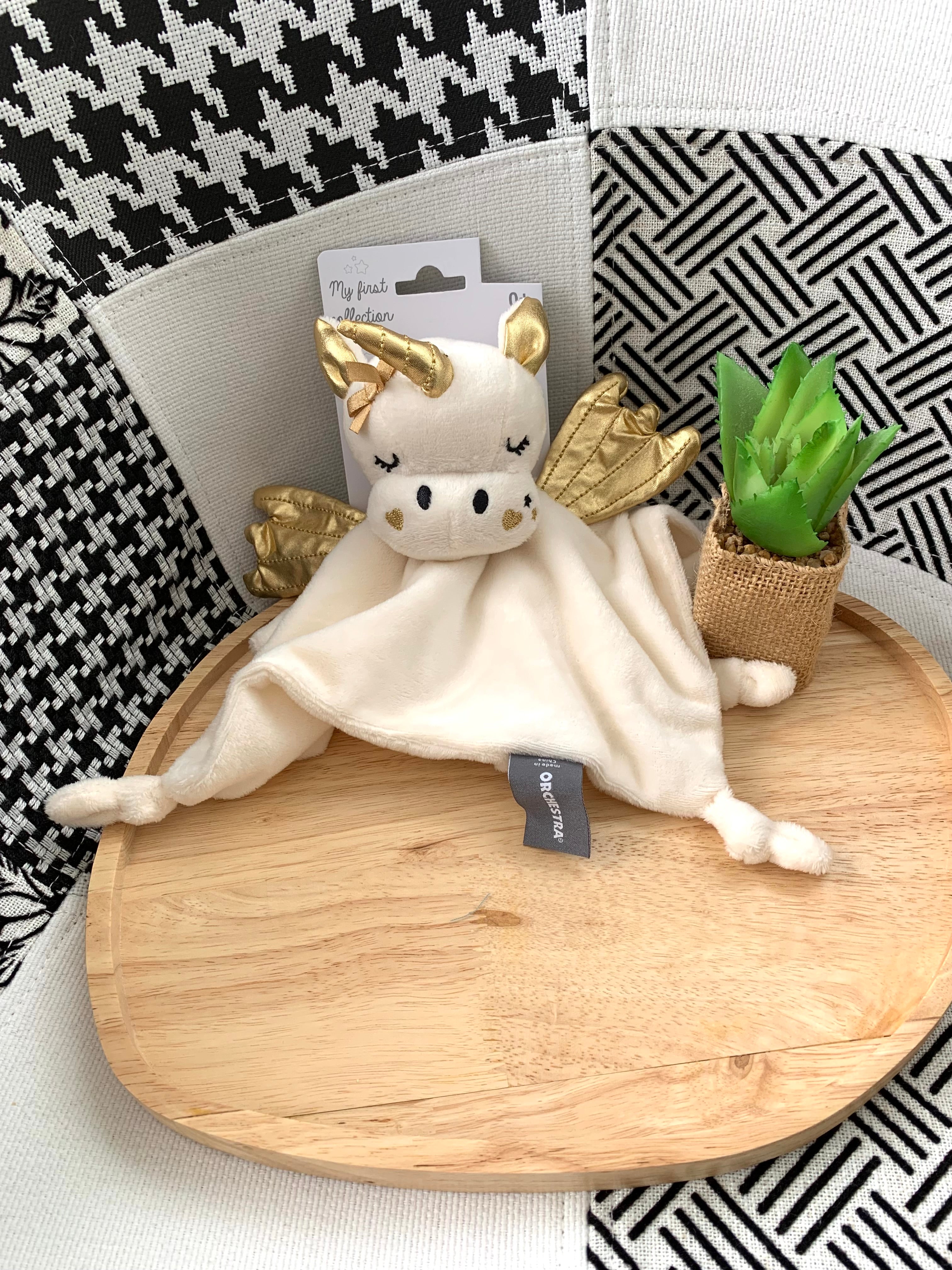 Doudou plat licorne ORCHESTRA